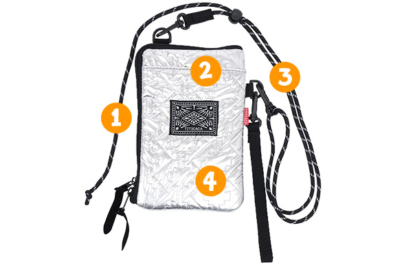 シャイニーキルティングスマホポーチー全体写真