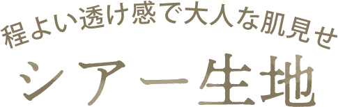 程よい透け感で大人な肌見せ・シアー生地