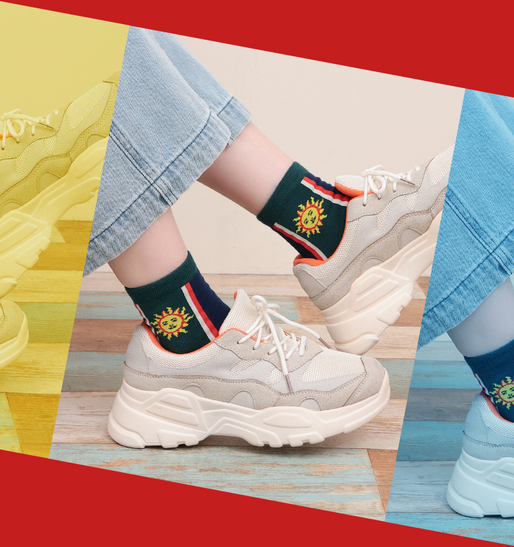 フェスティバルモチーフソックス/ネイビー着用画像