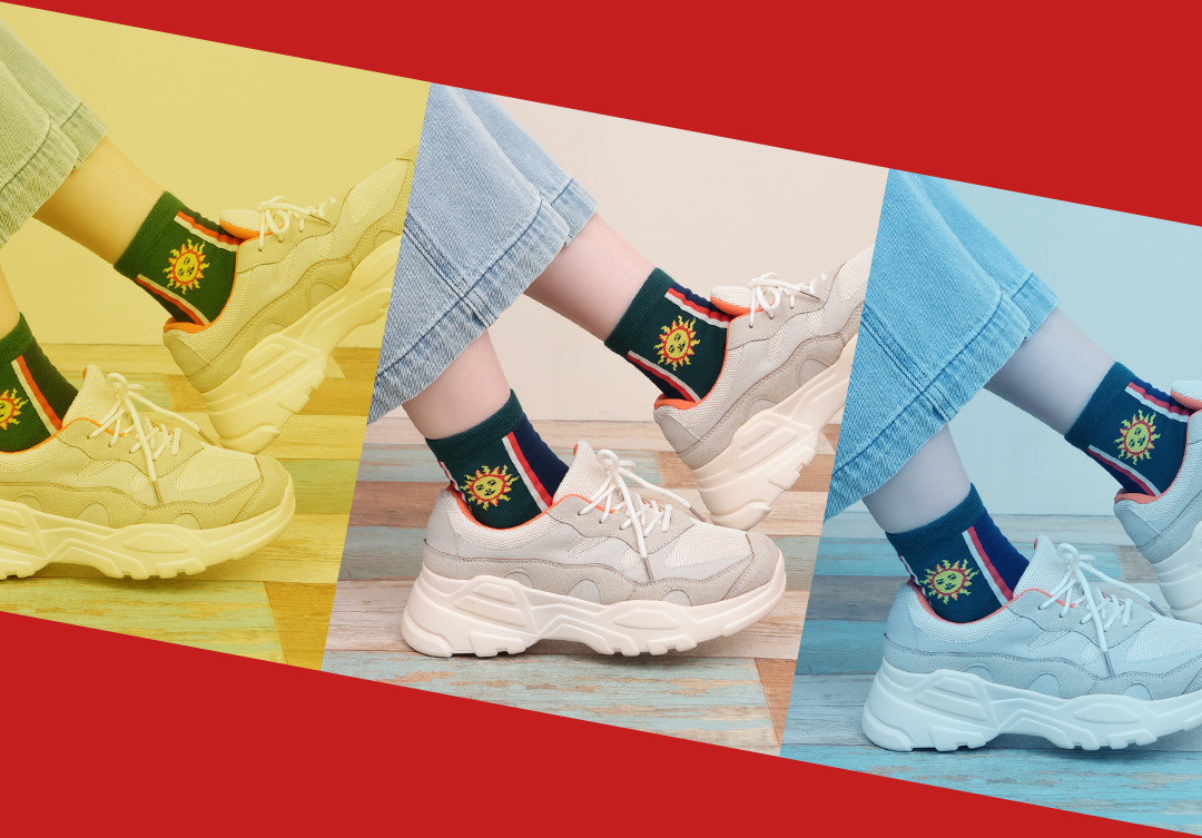 フェスティバルモチーフソックス/ネイビー着用画像