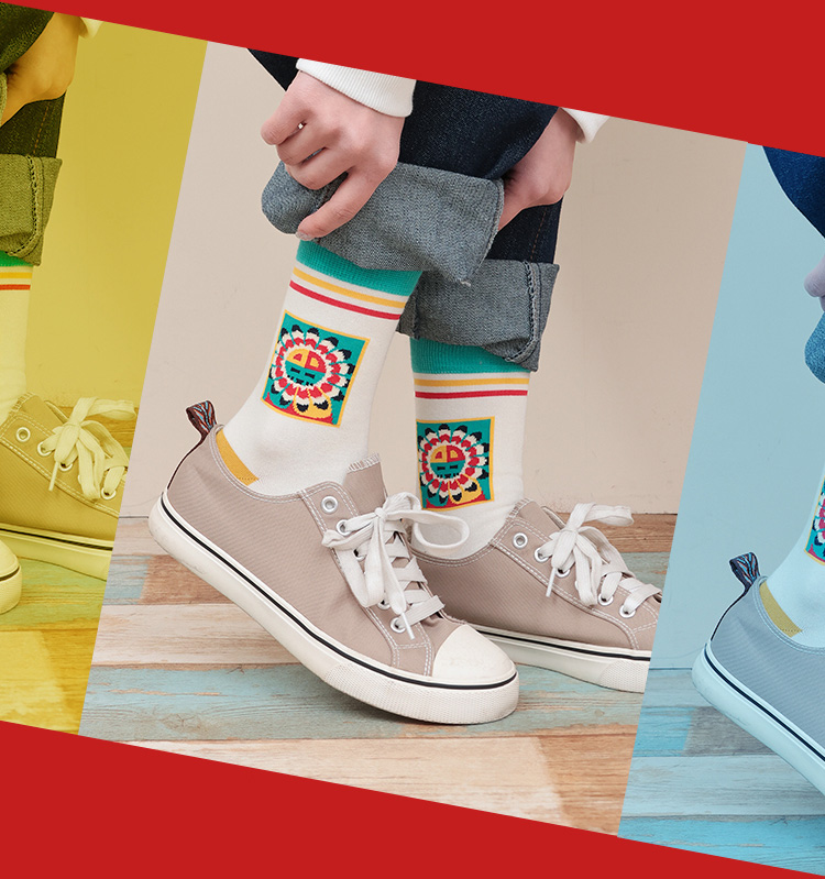 アミーゴフォトソックス/ホワイト着用画像