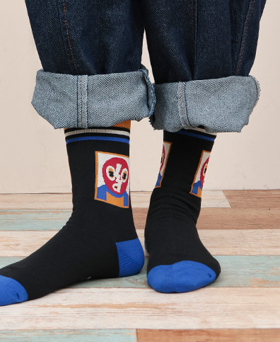 アミーゴフォトソックス/ブラック着用画像