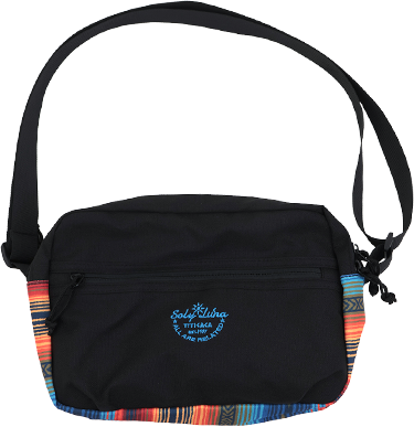 クリアポケットセパレートショルダーバッグ/ブラック