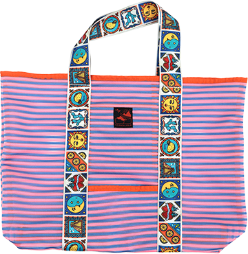 カラフルメッシュトートバッグ/ピンク