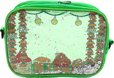 キラキラメルカドクリアポーチ/デザイン2