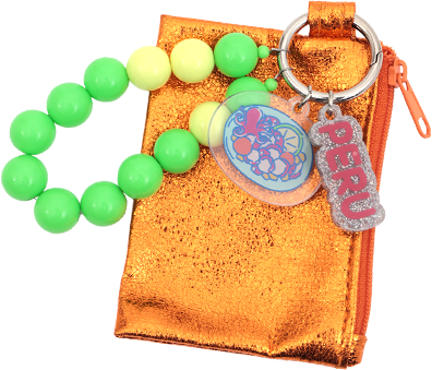 キラキラミニポーチチャーム/レッド