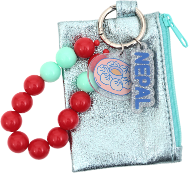 キラキラミニポーチチャーム/ブルー