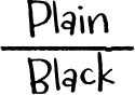 plain/black