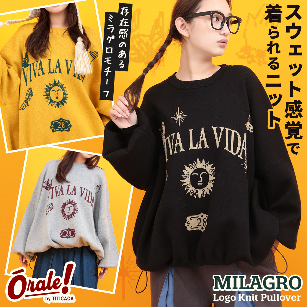 【TOPICS】Orale! ミラグロロゴニットプルオーバーPWJBB916